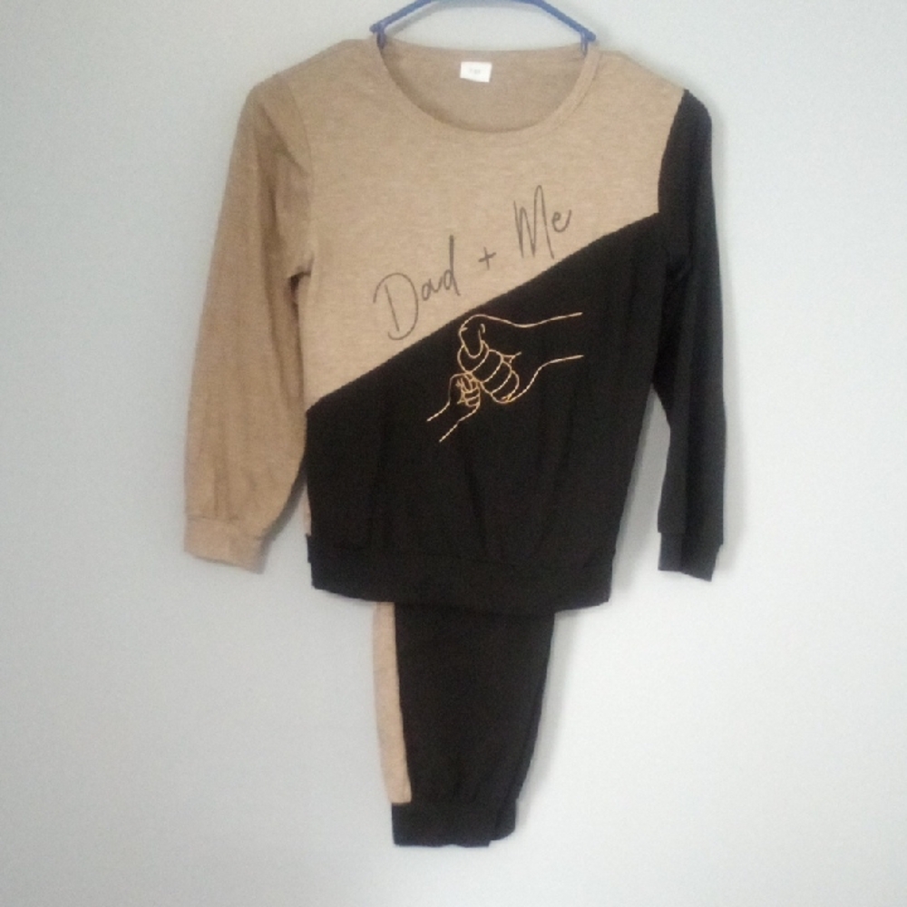 Black and Tan 'Dad + Me' Pajama Set